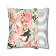 Floral Cranes - Decorative Pillow Cover
