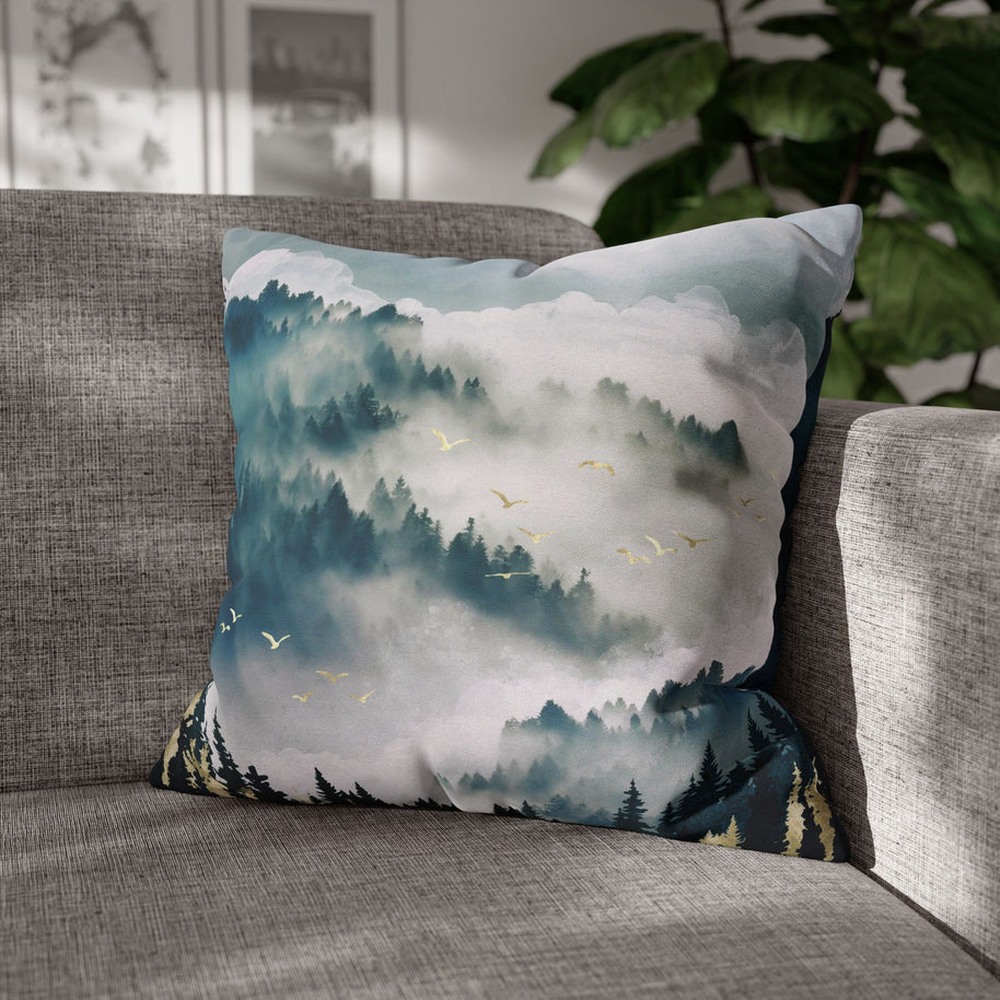 Misty Mountains - Decorative Pillow Cover
