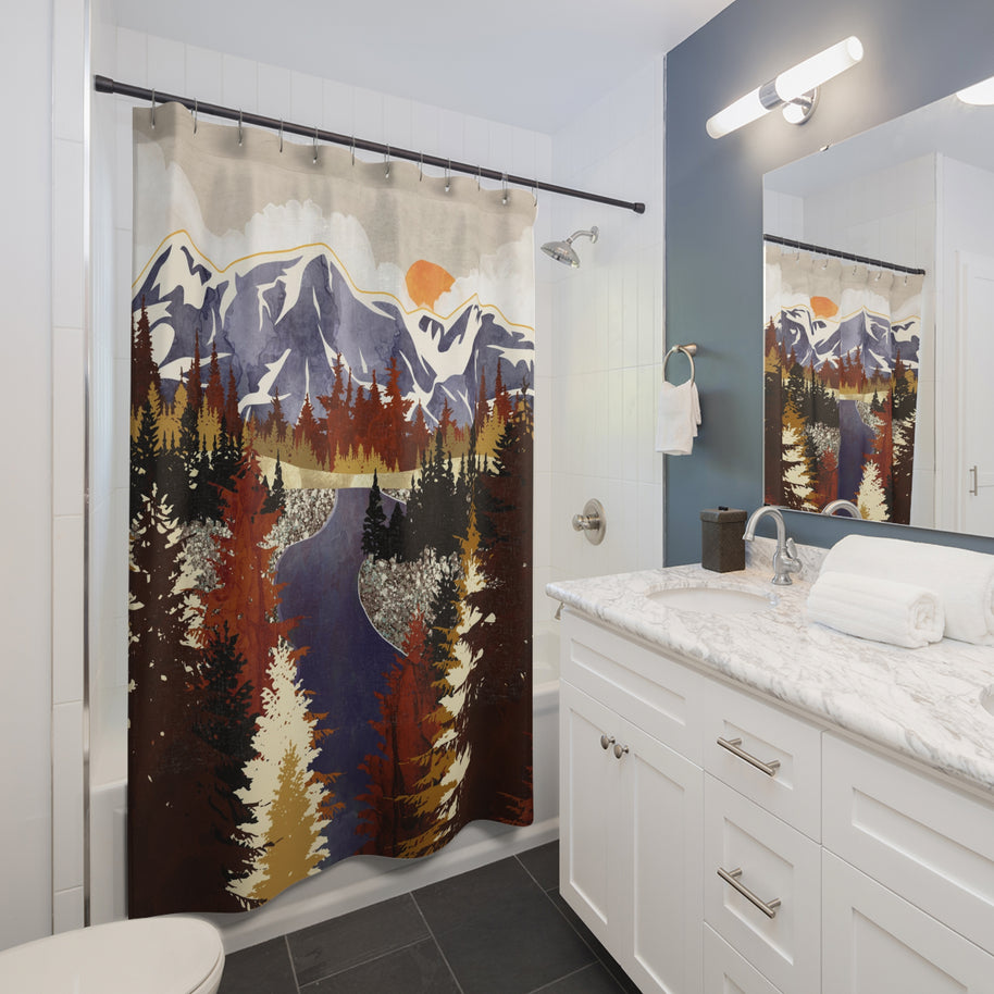 Autumn River - Shower Curtain