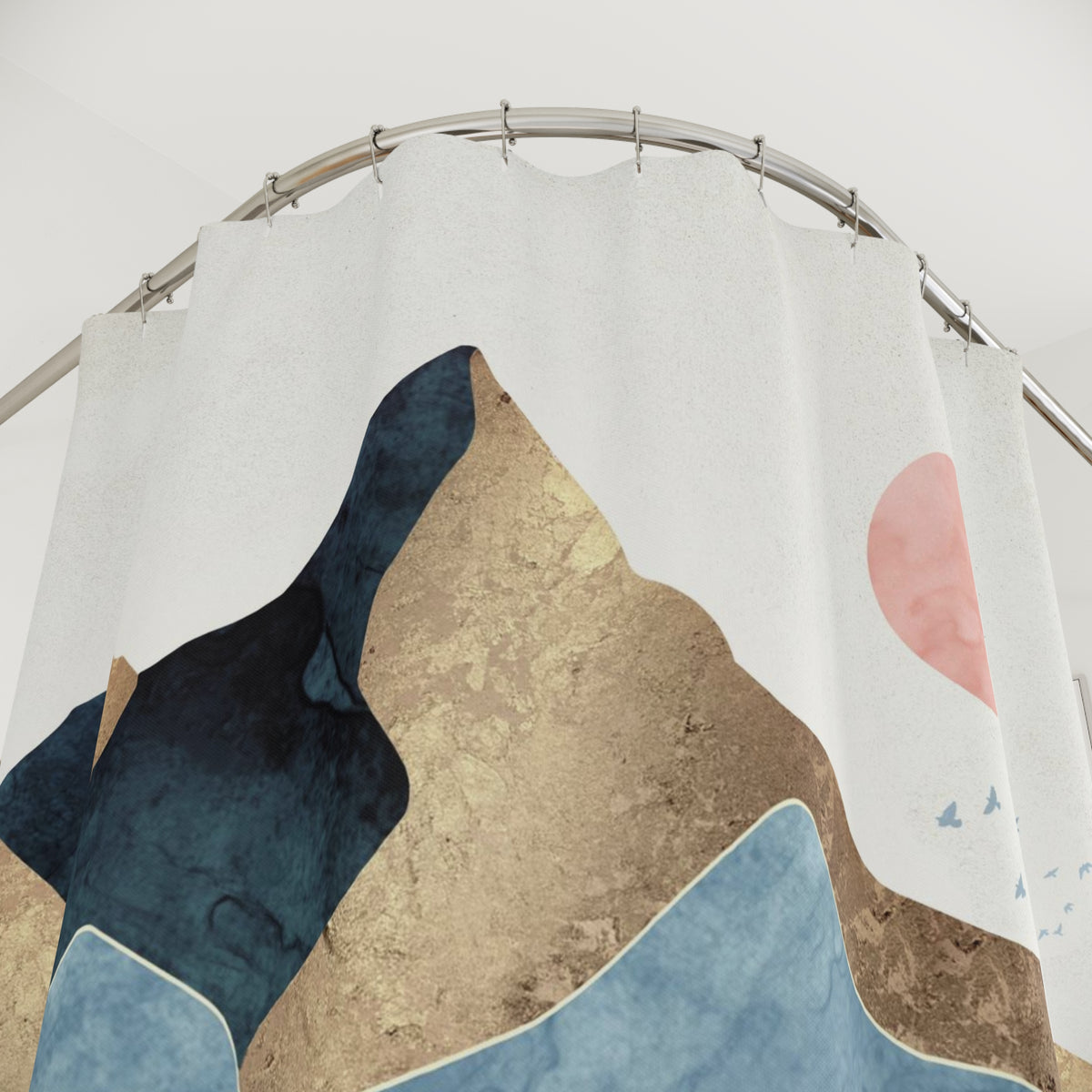Golden Peaks - Shower Curtain