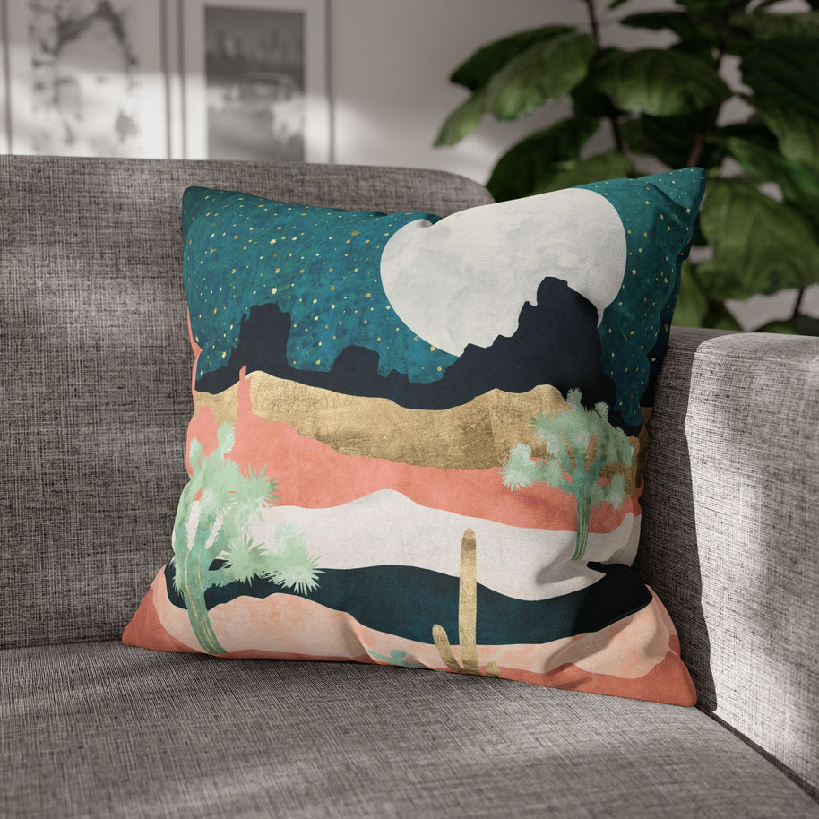 Desert Moon Vista - Decorative Pillow Cover