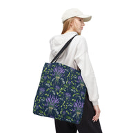 Wildflower Bouquet with Navy - Tote Bag