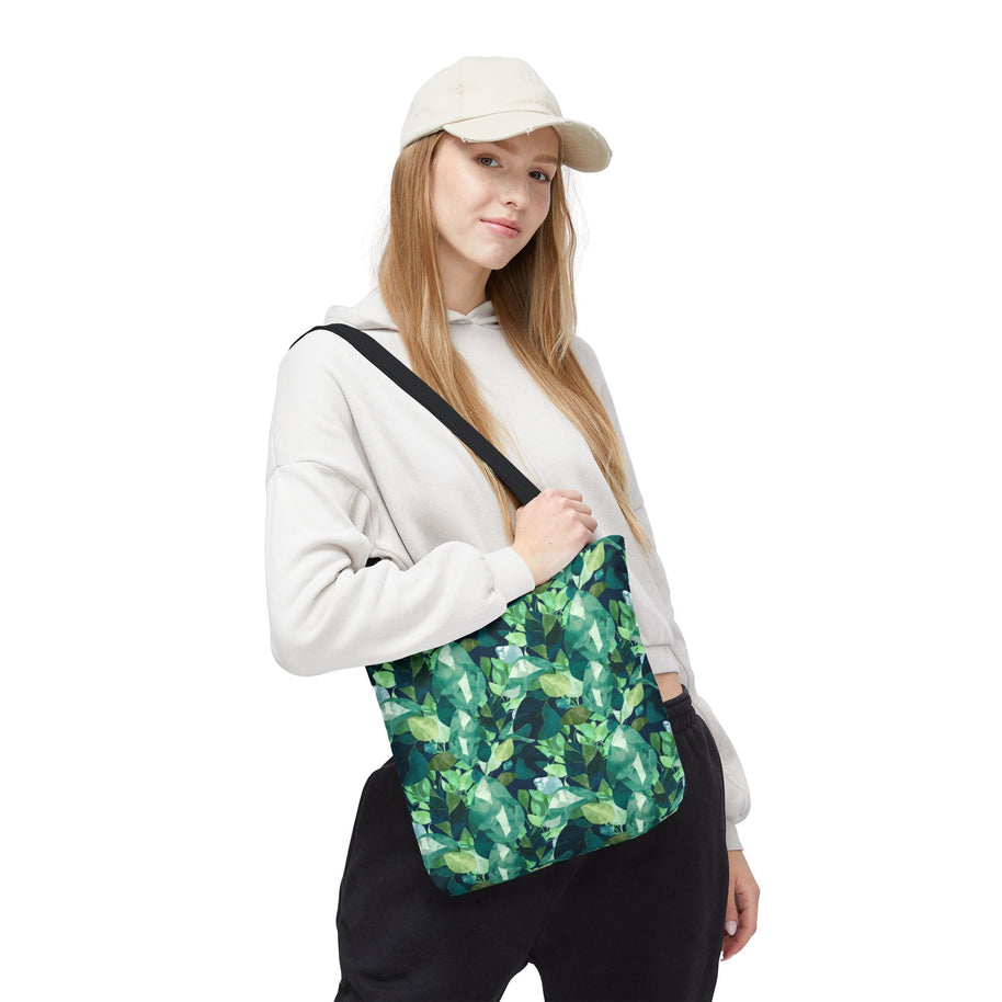 Botanical Leaves with Navy - Tote Bag