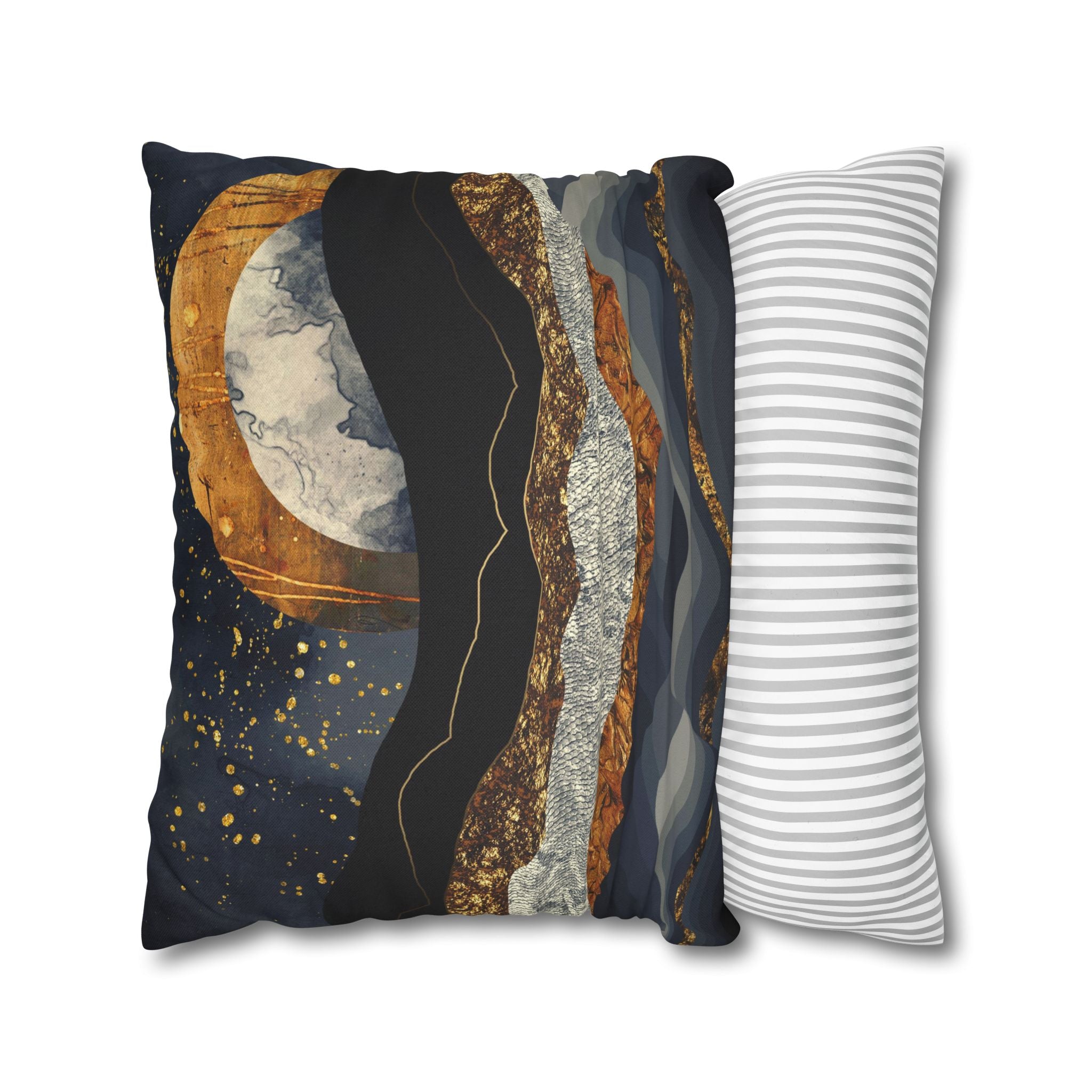 Metallic Mountains - Decorative Pillow Cover