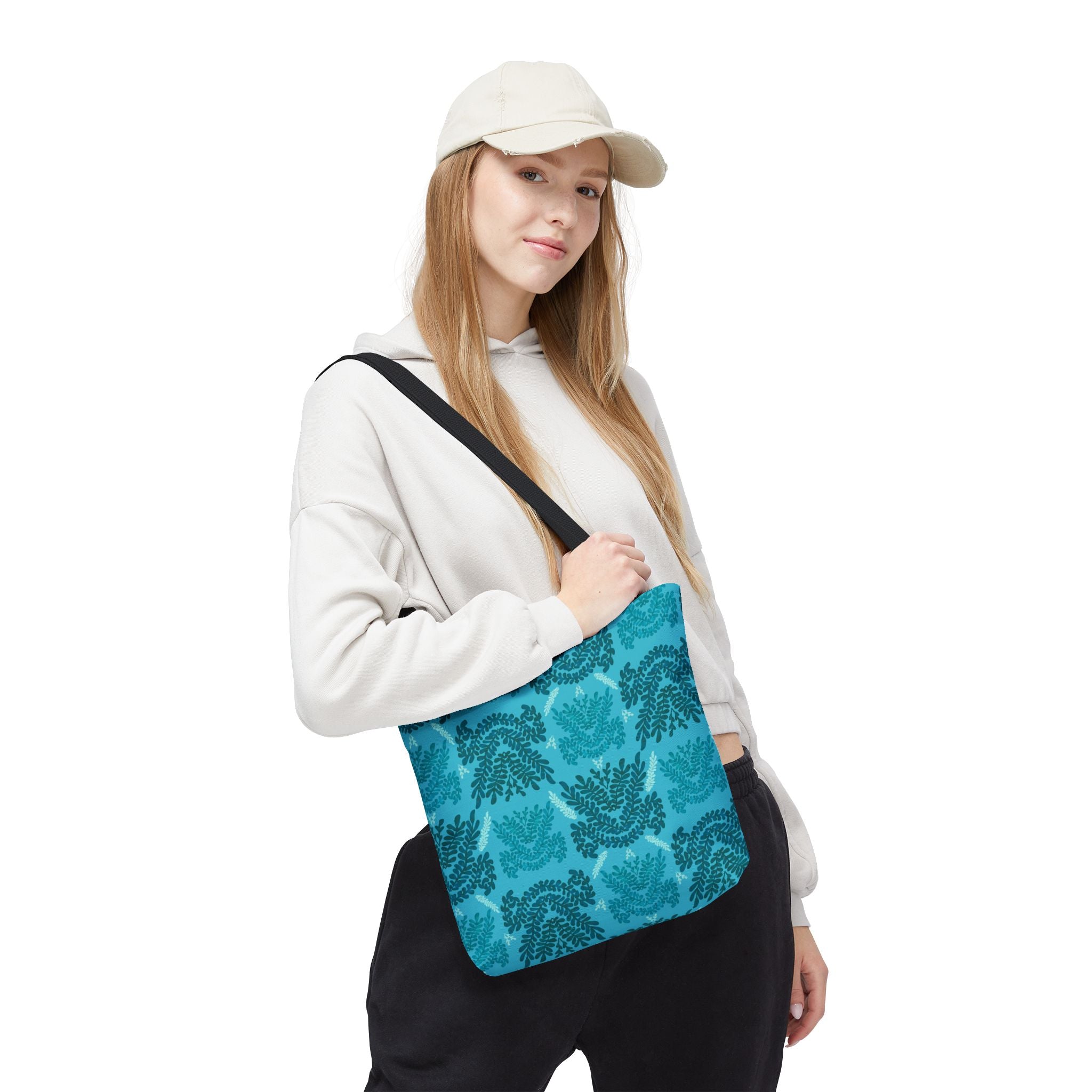 Blue Teal and Mint Botanical II - Tote Bag