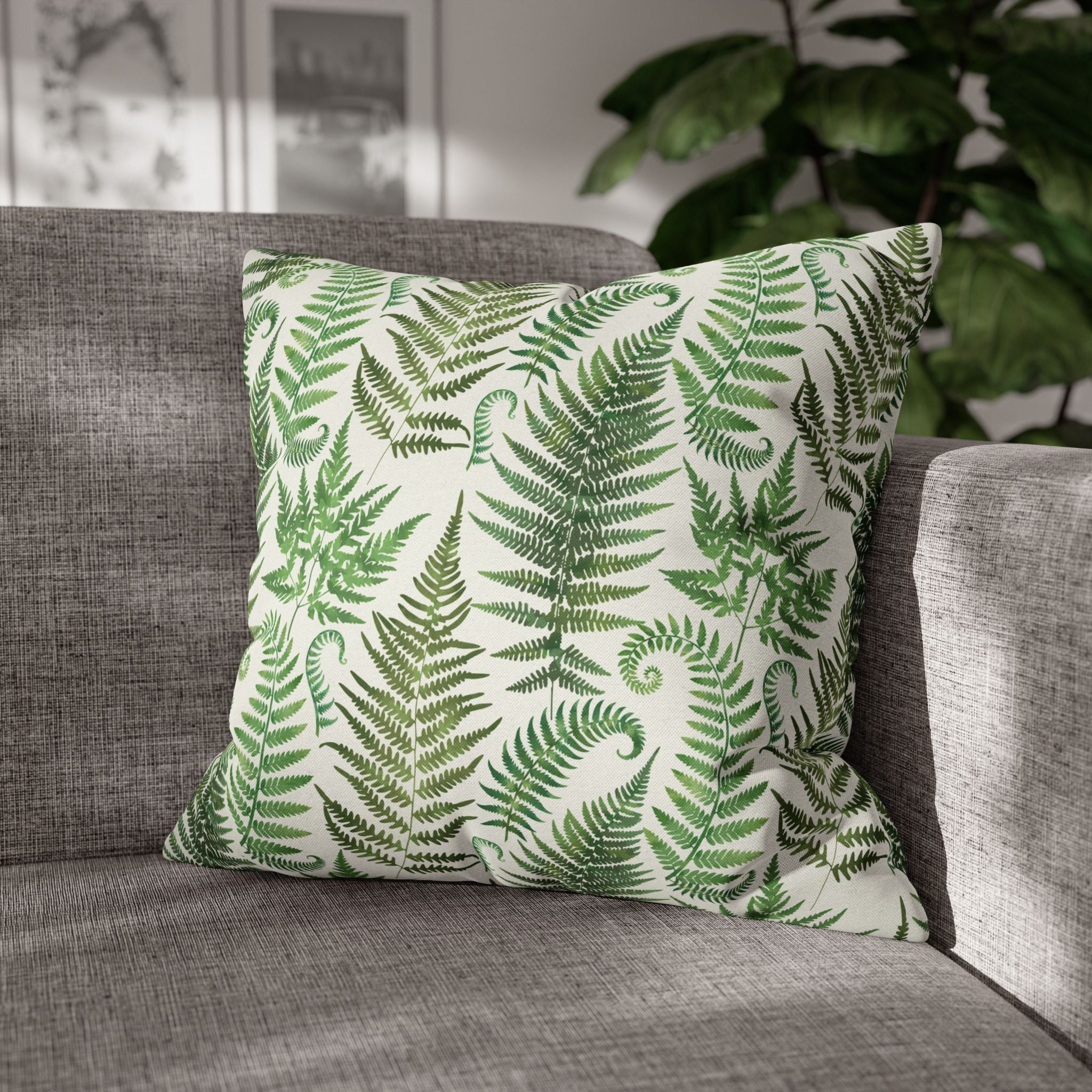 Cream Fern - Decorative Pillow Cover
