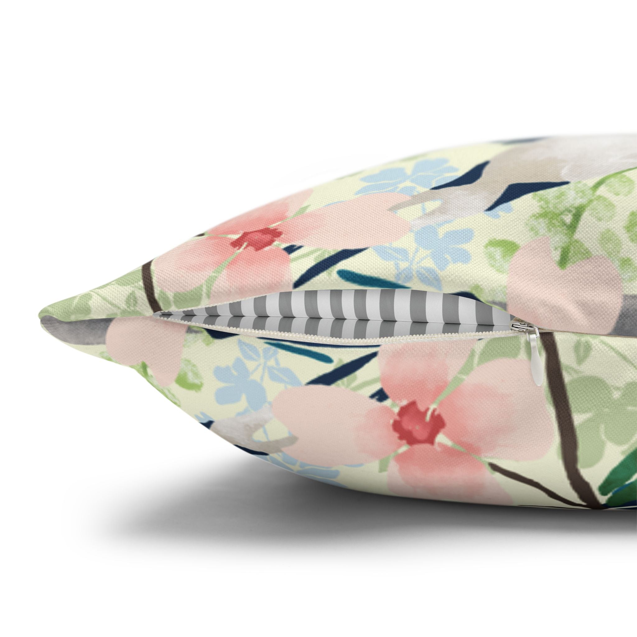 Swallows and Blossoms with Yellow - Decorative Pillow Cover