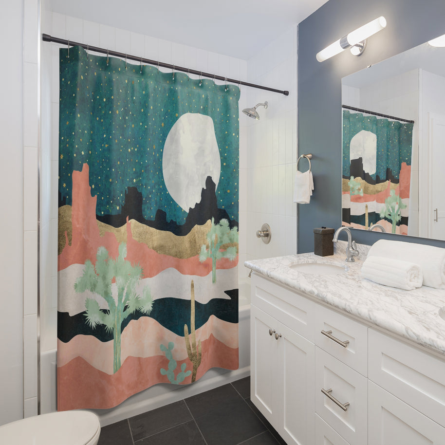 Desert Moon Vista - Shower Curtain