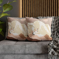 Sugar Mountain Crane - Decorative Pillow Cover