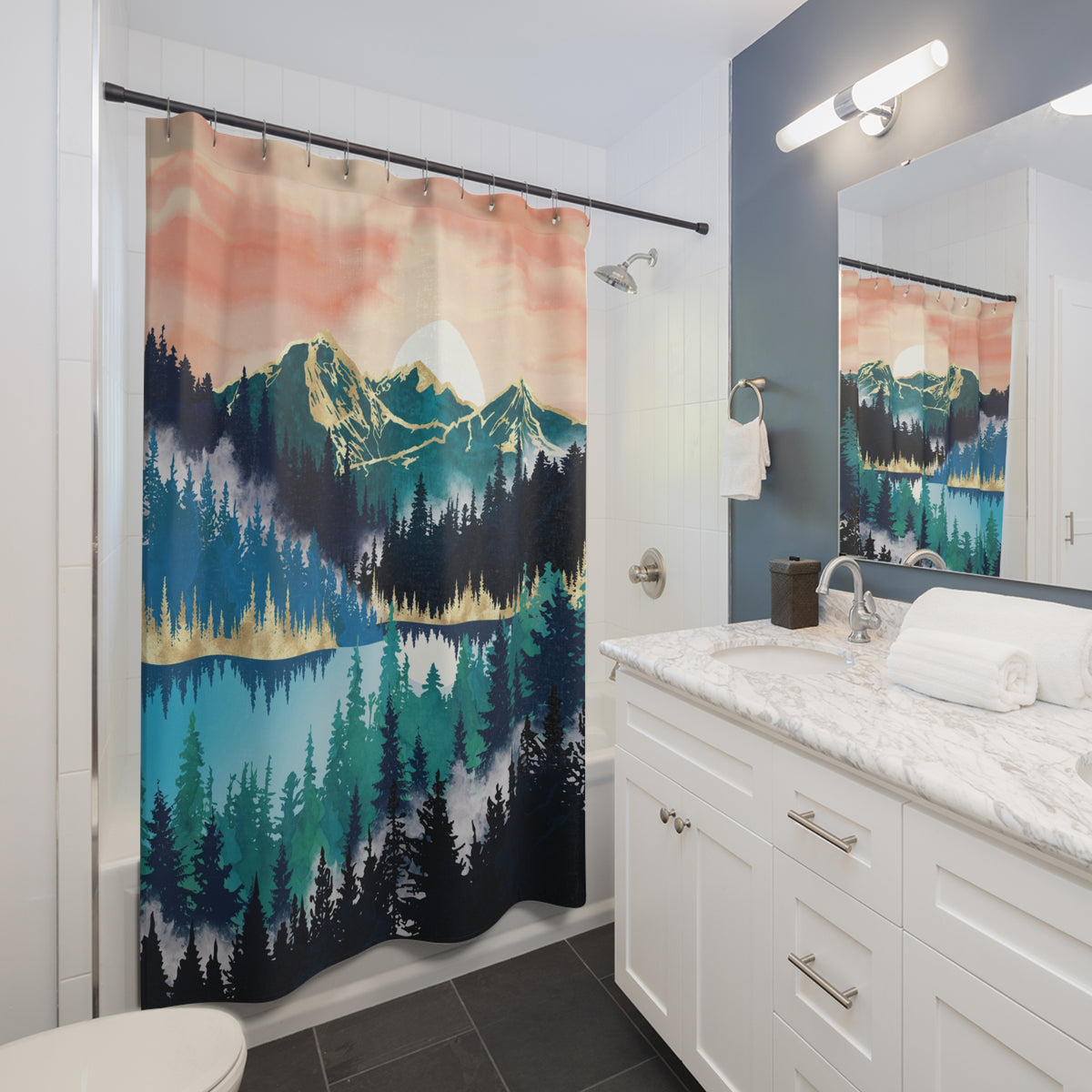Lake Mist - Shower Curtain