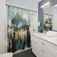 Misty Pines - Shower Curtain