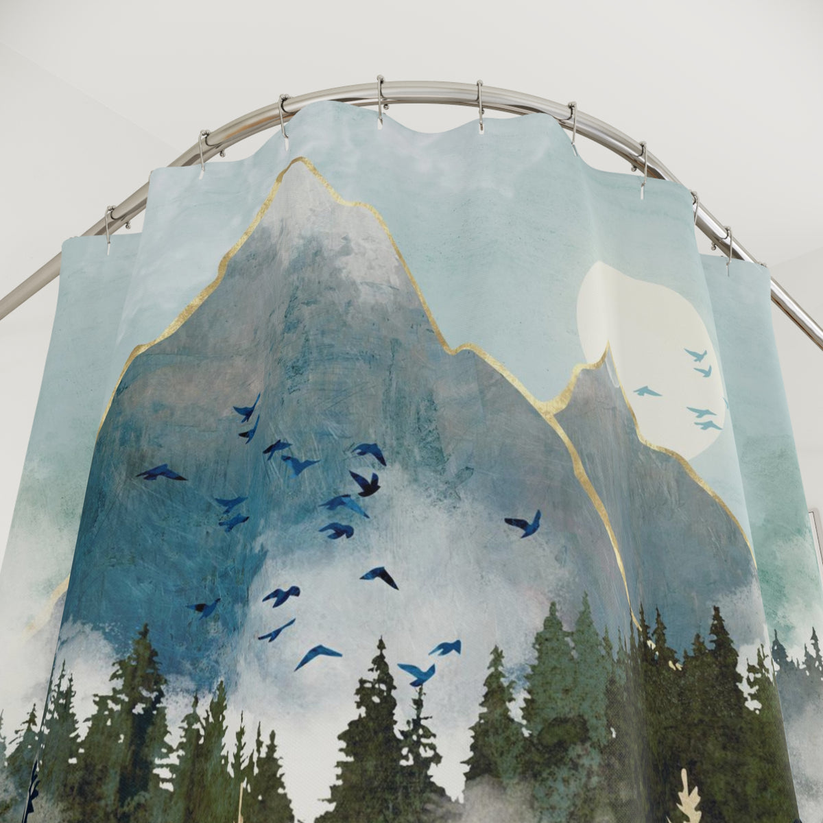 Misty Pines - Shower Curtain