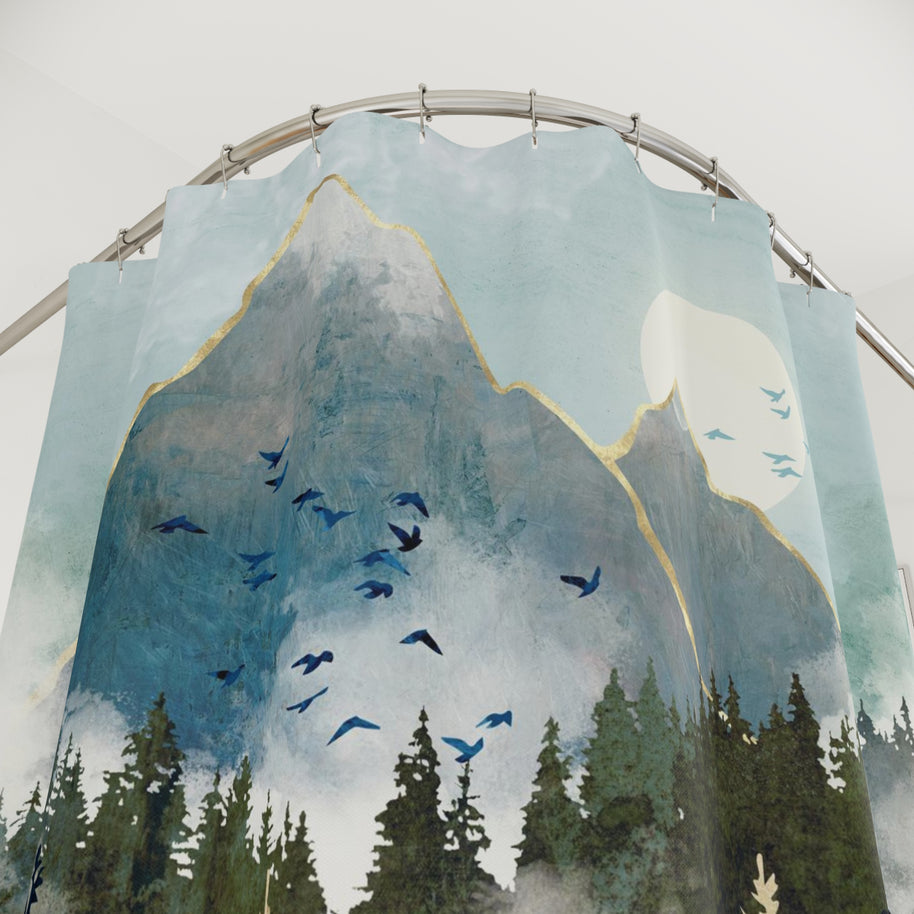 Misty Pines - Shower Curtain