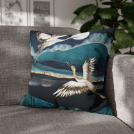 Midnight Cranes - Decorative Pillow Cover