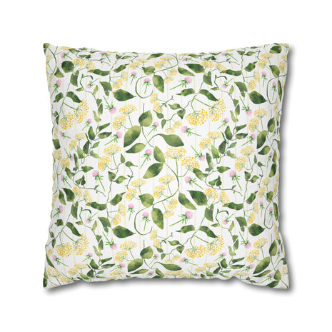 Wild Flowers with Subtle Stripes - Decorative Pillow Cover