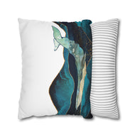Modern Blue Whale - Decorative Pillow Cover