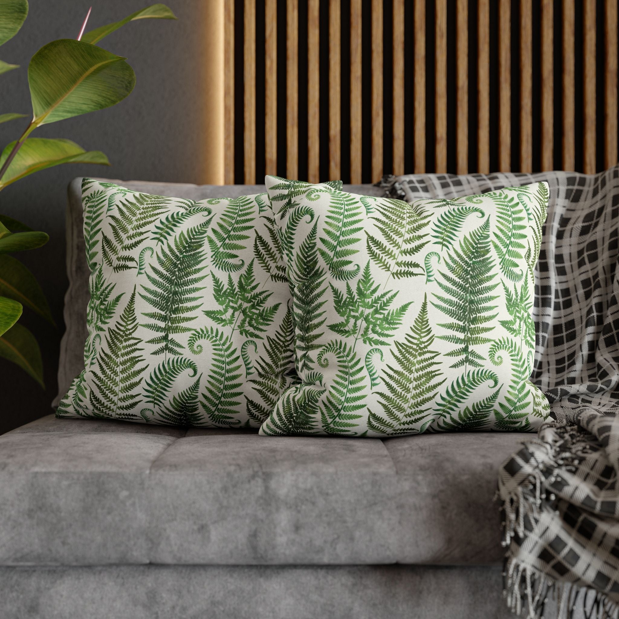 Cream Fern - Decorative Pillow Cover