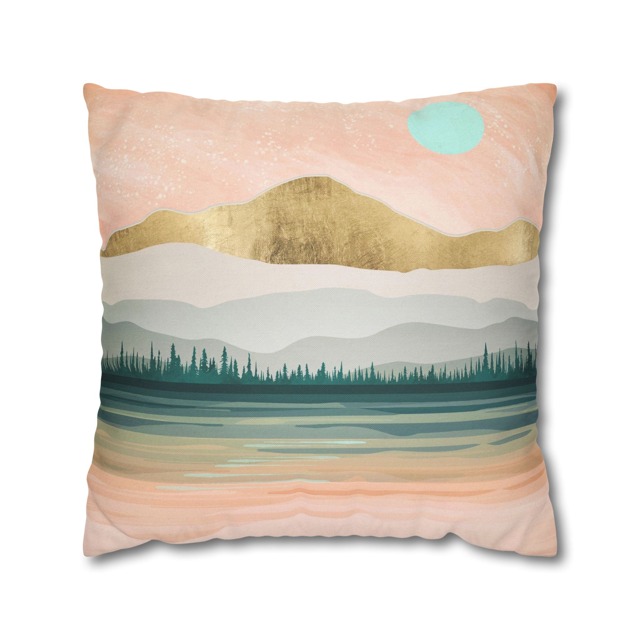 Spring Forest Lake - Decorative Pillow Cover
