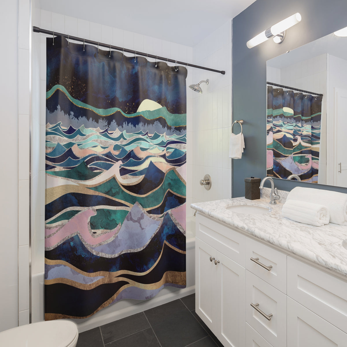 Moonlit Ocean - Shower Curtain