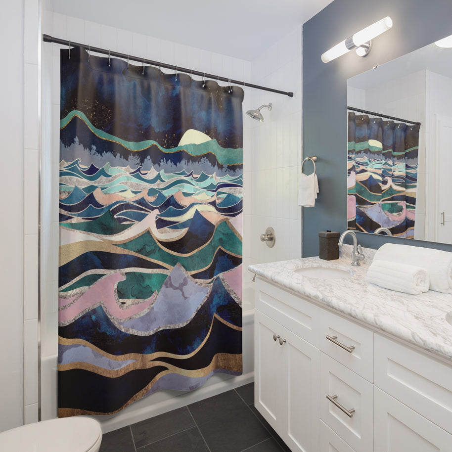Moonlit Ocean - Shower Curtain