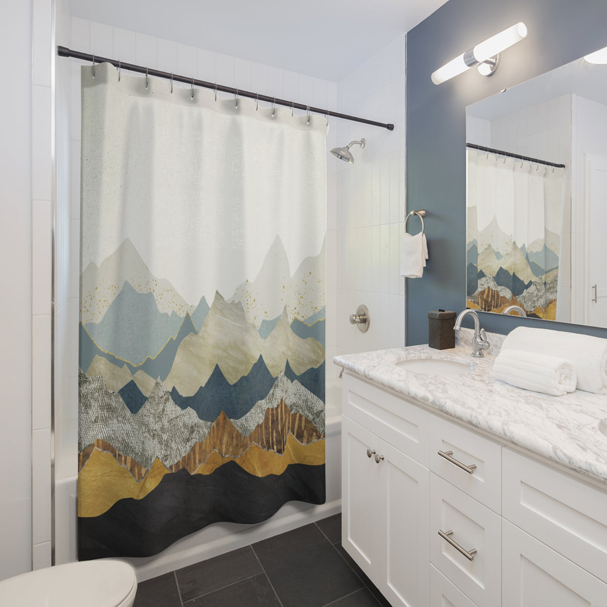 Distant Peaks - Shower Curtain