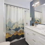 Distant Peaks - Shower Curtain