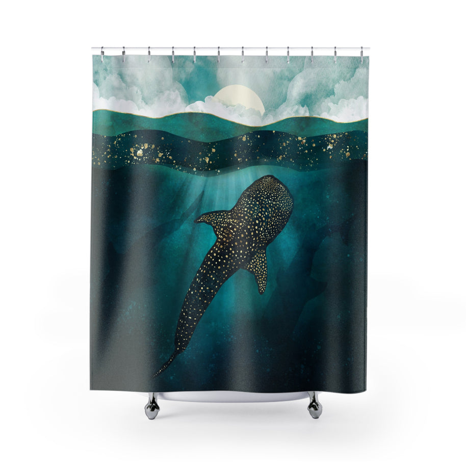 Metallic Whale Shark - Shower Curtain