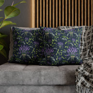 Wild Flower Bouquet with Navy - Decorative Pillow Cover