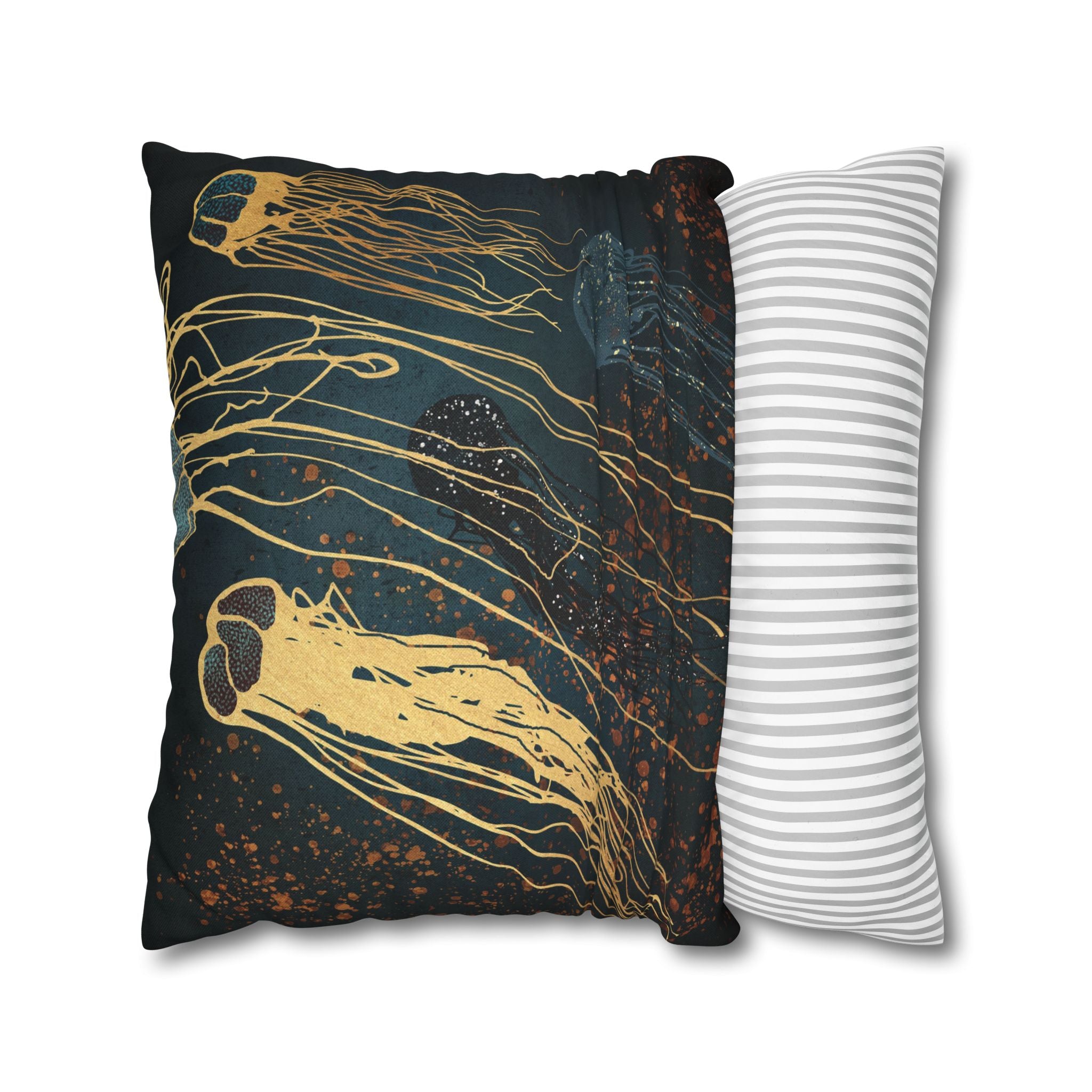 Metallic Jellyfish  - Decorative Pillow Cover