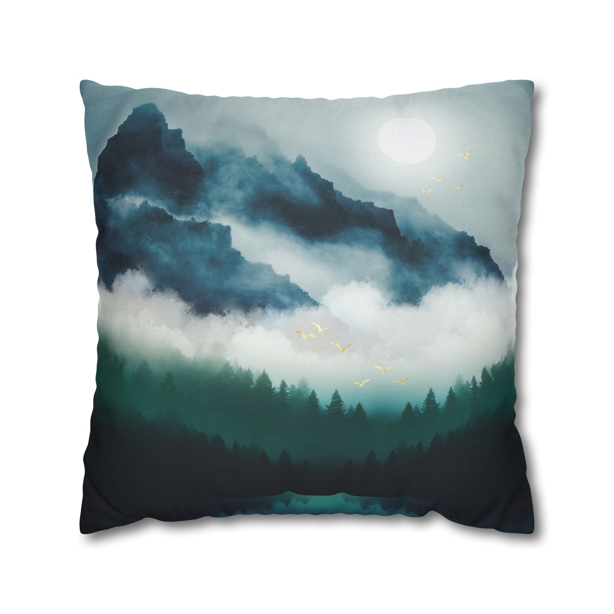 Midnight Moon Reflection - Decorative Pillow Cover