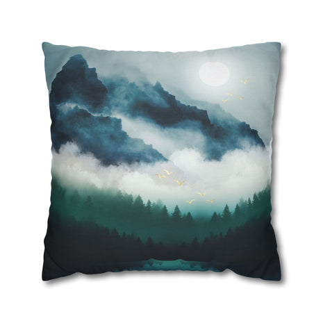 Midnight Moon Reflection - Decorative Pillow Cover