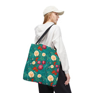 Vibrant Floral with Teal - Tote Bag