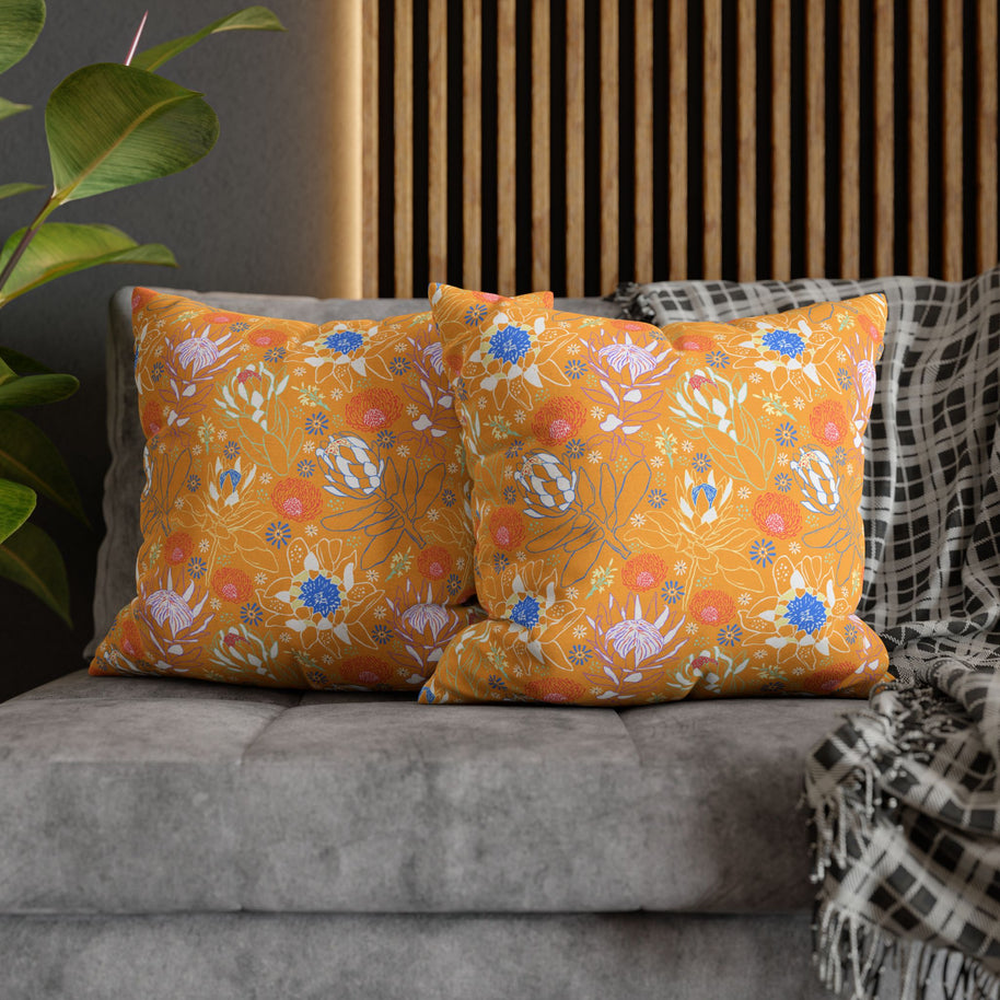 Mustard Protea - Decorative Pillow Cover