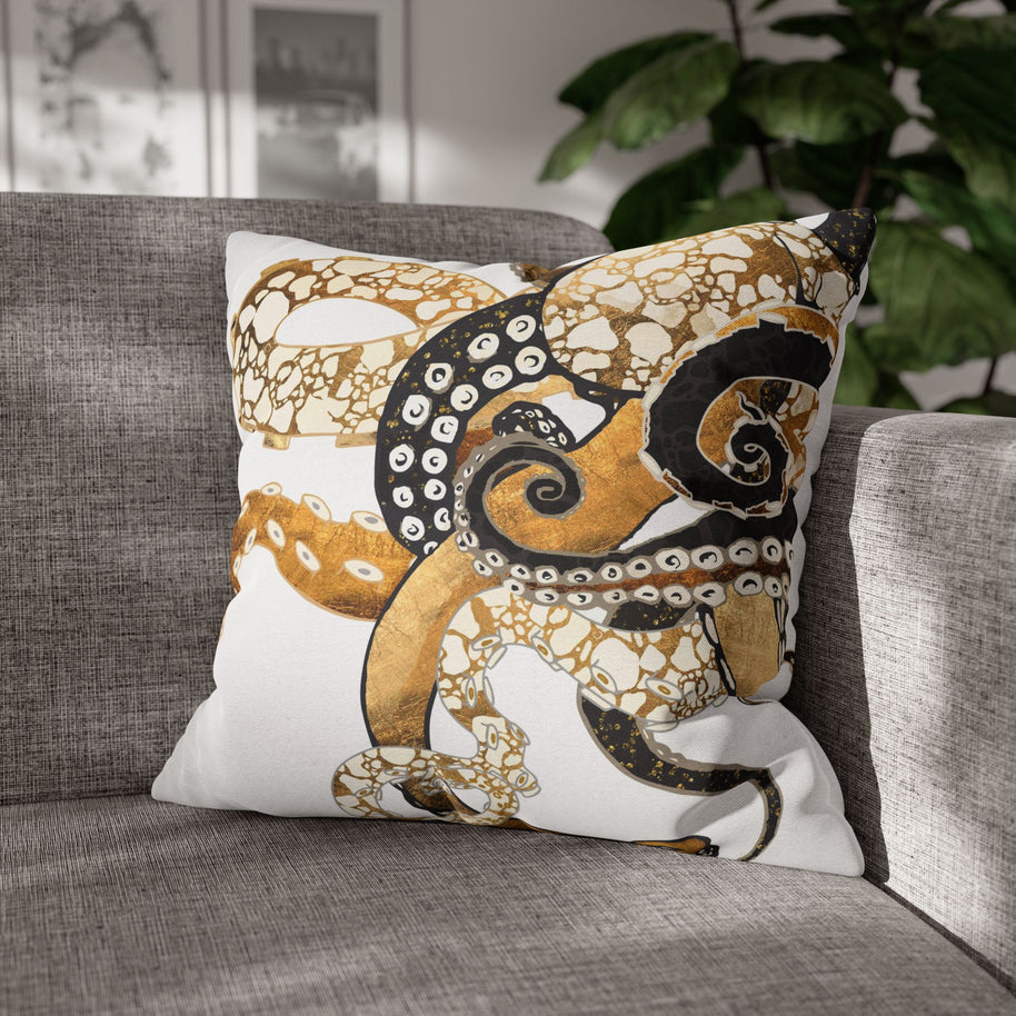 Metallic Octopus - Decorative Pillow Cover