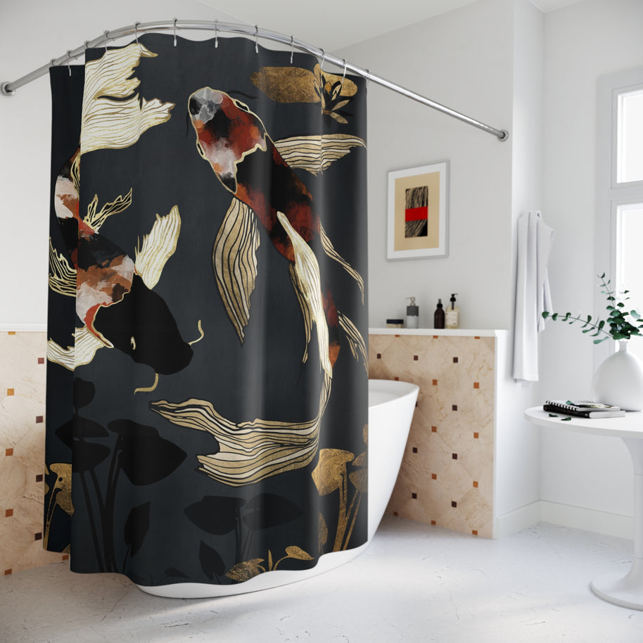 Metallic Koi IV - Shower Curtain
