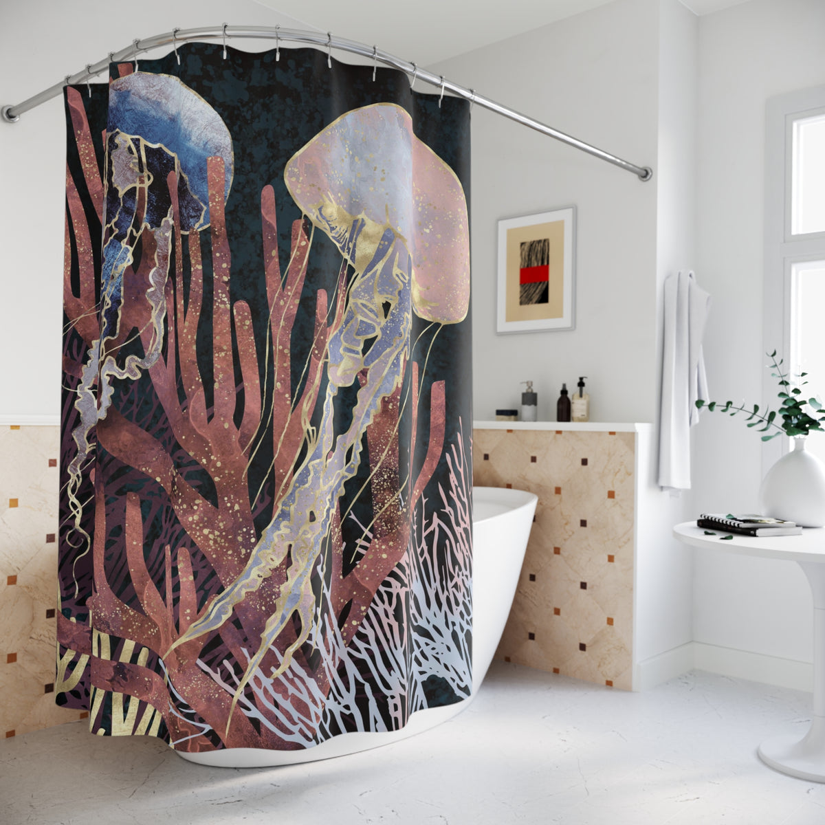 Metallic Coral - Shower Curtain