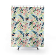 Swallows and Blossoms with Yellow - Shower Curtain