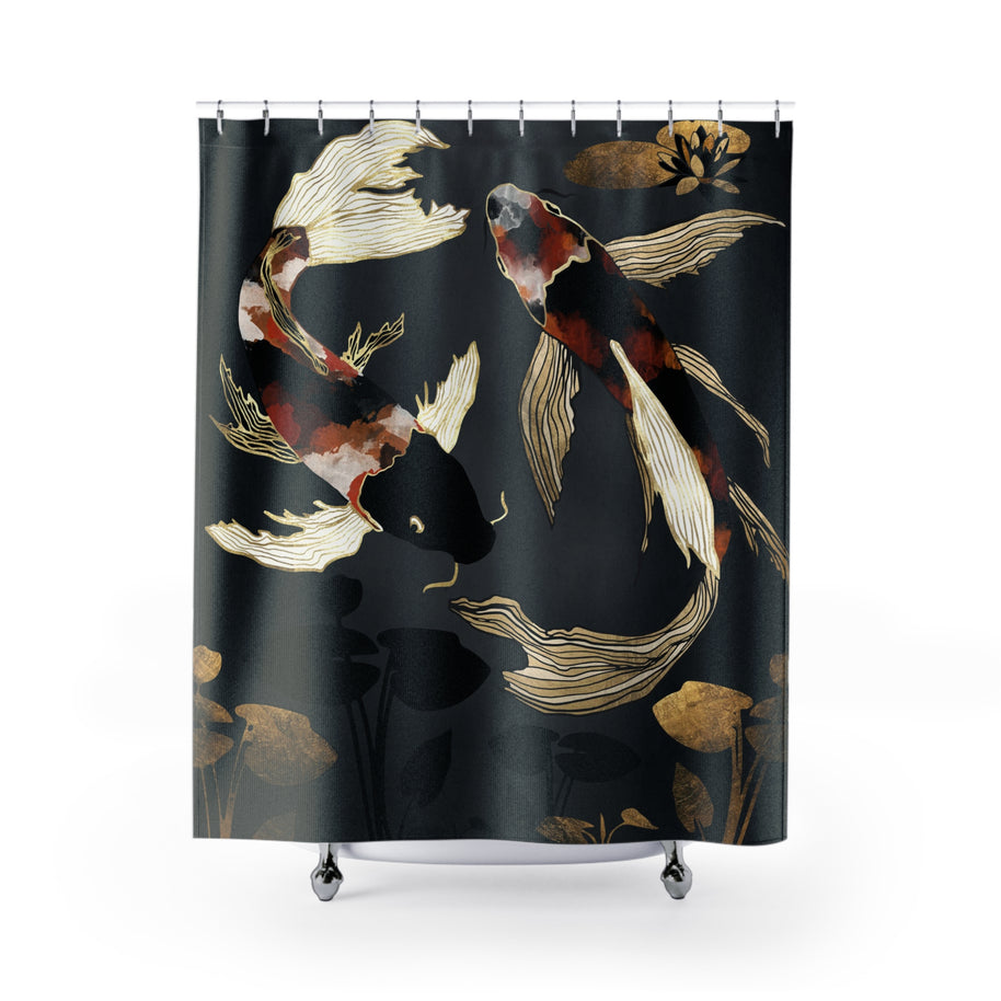 Metallic Koi IV - Shower Curtain