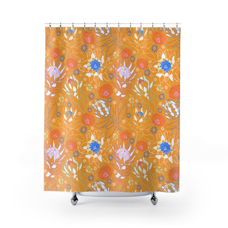 Mustard Protea - Shower Curtain