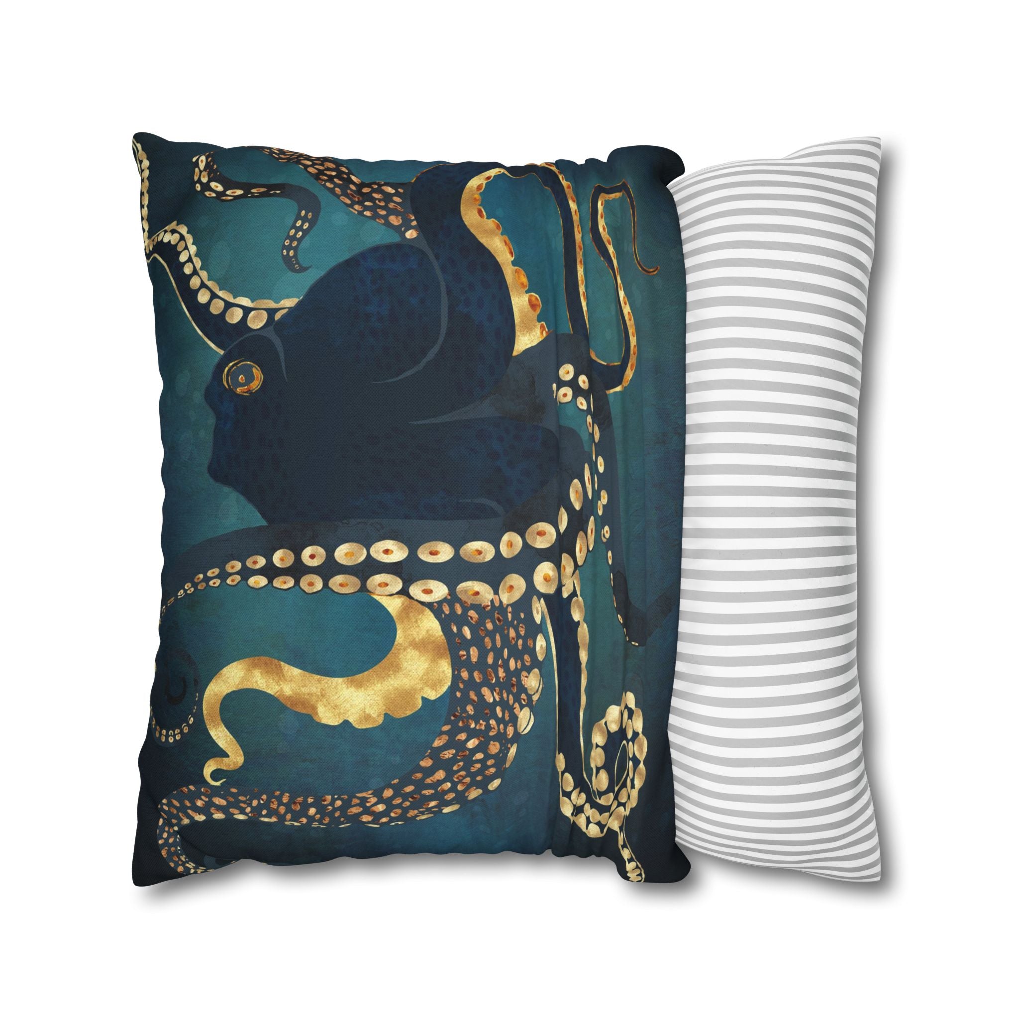 Metallic Octopus IV - Decorative Pillow Cover