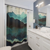 Indigo Mountains - Shower Curtain