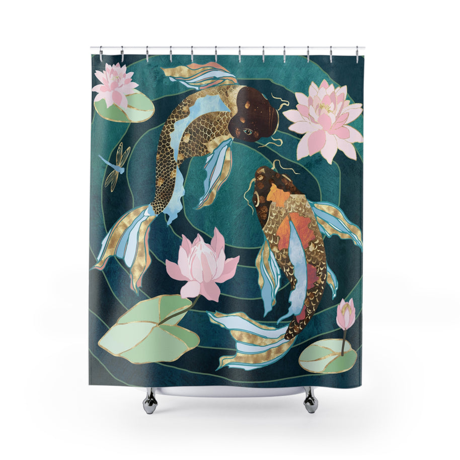 Metallic Koi III - Shower Curtain