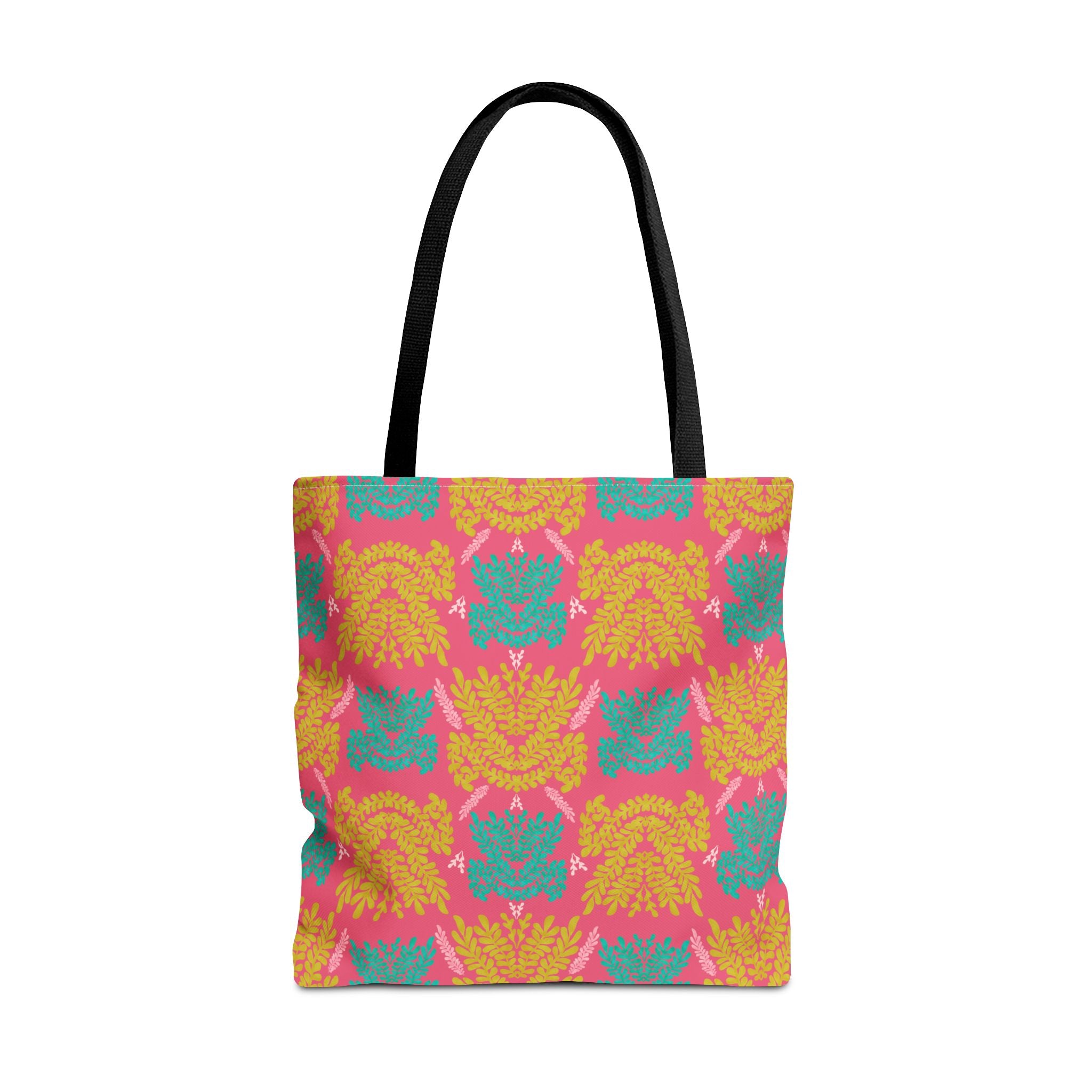 Color Pop Botanical with Mustard Teal and Pink - Tote Bag