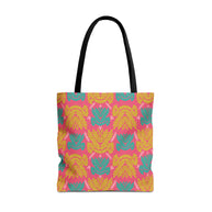 Color Pop Botanical with Mustard Teal and Pink - Tote Bag
