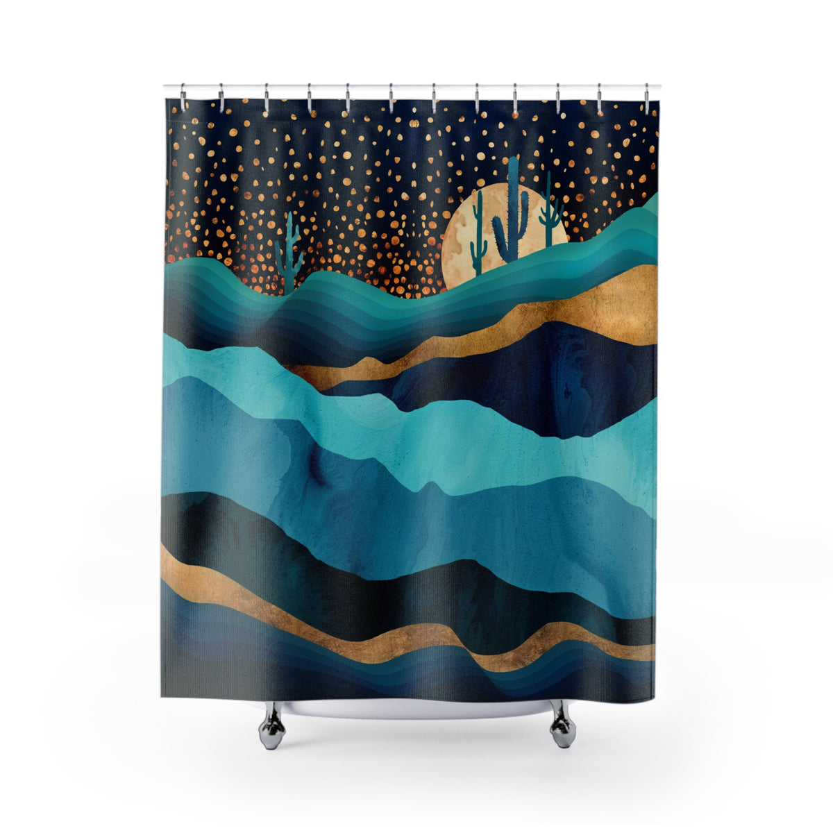 Indigo Desert Night - Shower Curtain