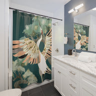 Golden Crane - Shower Curtain