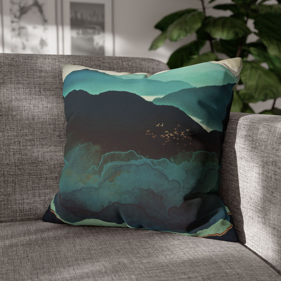 Indigo Mountains - Decorative Pillow Cover