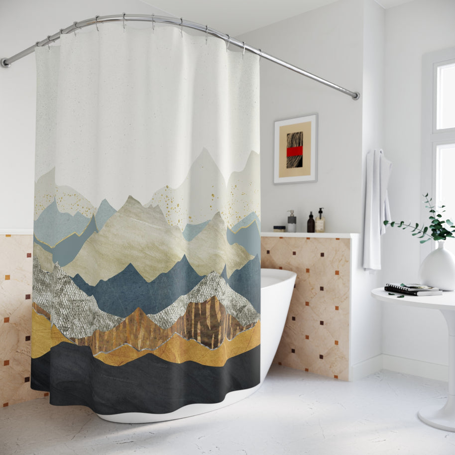 Distant Peaks - Shower Curtain