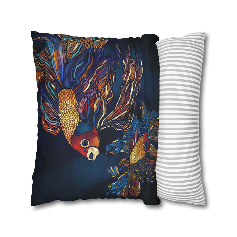 Metallic Betta Fish - Decorative Pillow Cover