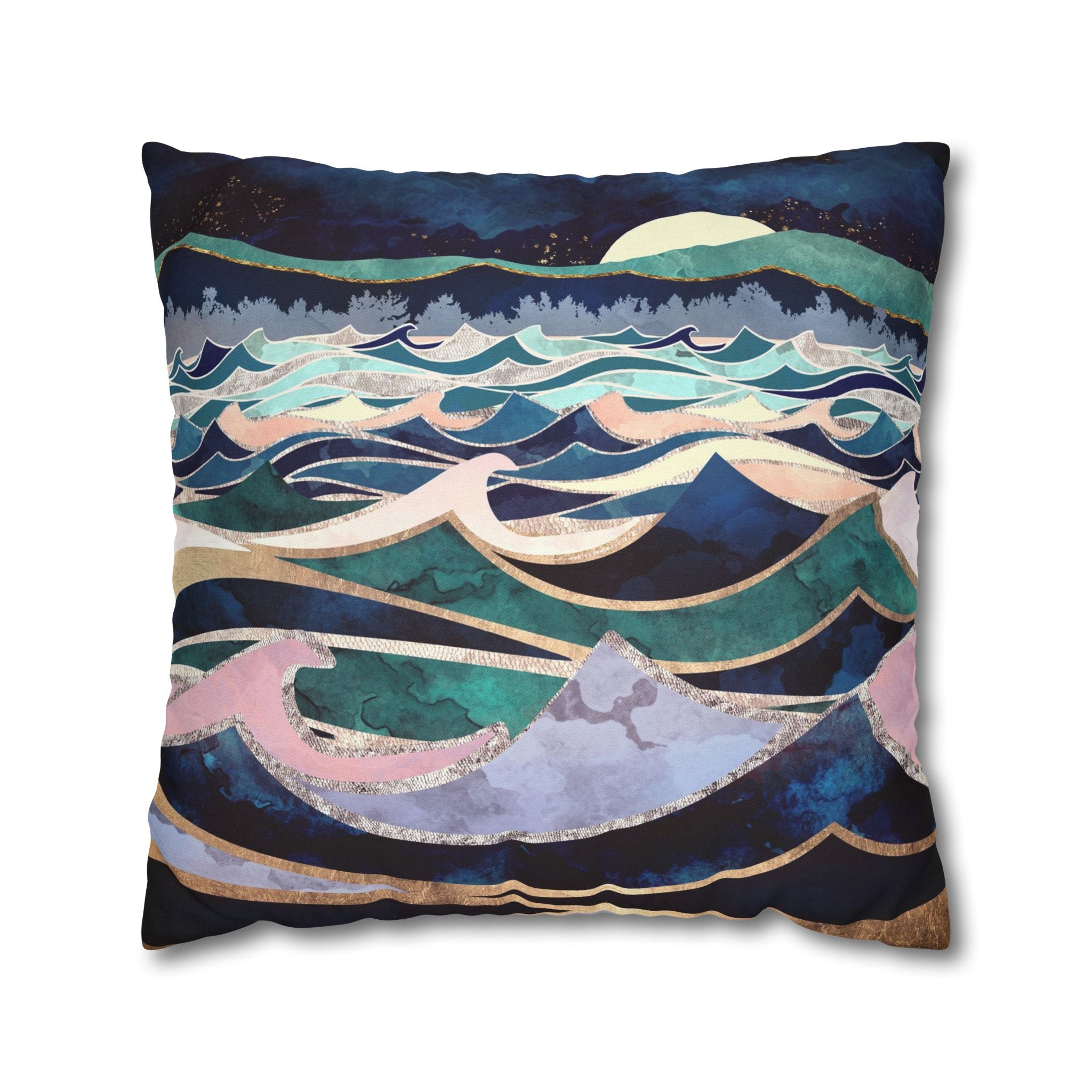 Moonlit Ocean - Decorative Pillow Cover